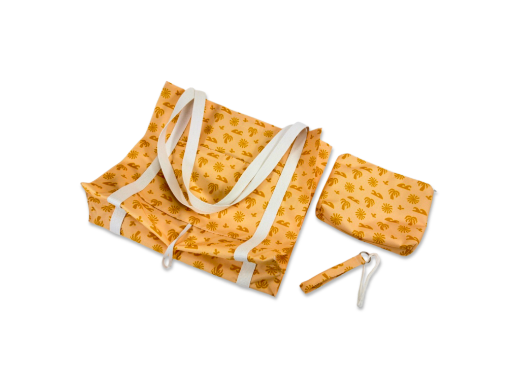 Dárkový set 3v1: nákupní taška, kosmetická taštička a klíčenka
